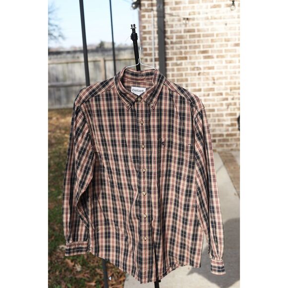 Carhartt Button-Up Plaid Brown - Picture 6 of 6